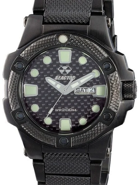 Reactor Meltdown Watch with SuperLuminova Illumination, Black Nitrided Stainless Steel Cas
