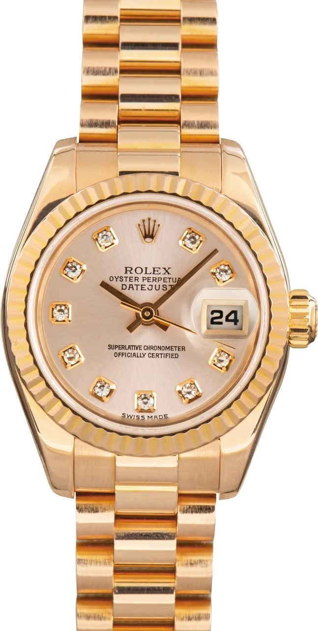 Rolex Datejust 179175 18k Everose Gold 26 mm kol saati