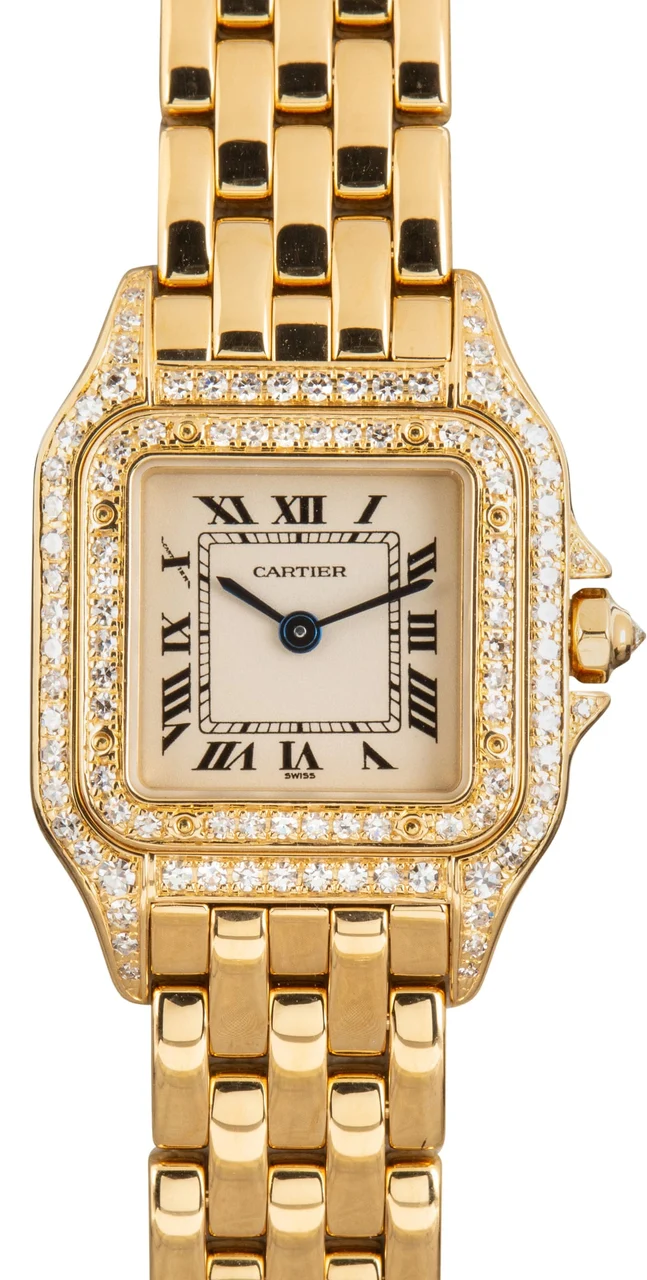 Cartier Panthere WF3072B9 Diamond Case & Bezel 22 mm kol saati