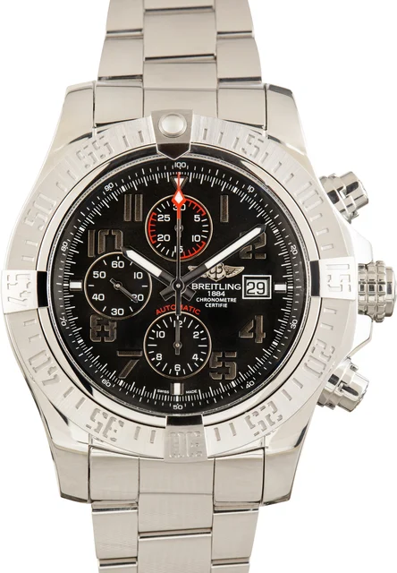 Breitling Super Avenger II Black Dial A1337111/BC28 kol saati