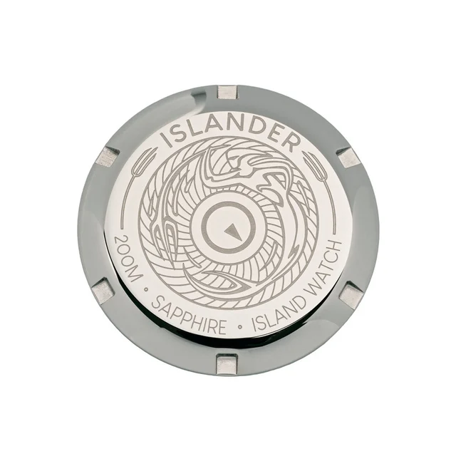 Islander Etched Caseback for 43mm Dive Watches #BK-02 kol saati