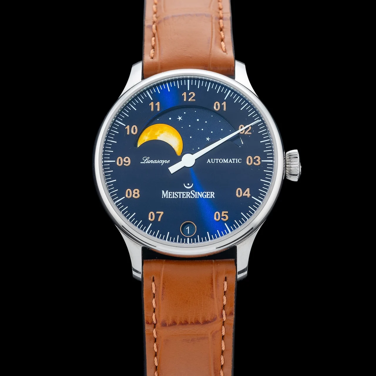 Meistersinger Lunascope LS908G 210009N42062 40 mm kol saati