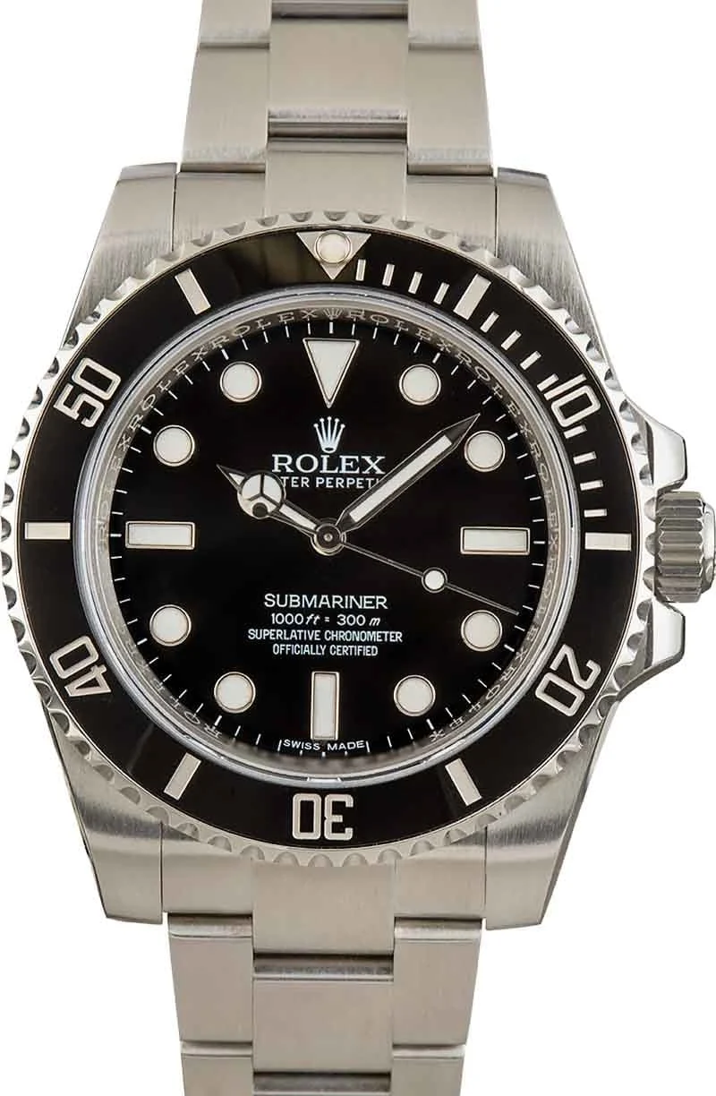 Rolex Submariner 114060 Ceramic Bezel Black 114060BKSO 40 mm kol saati