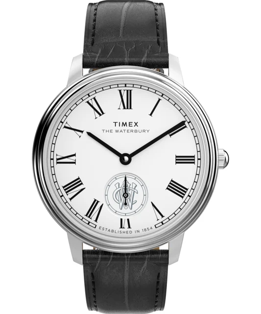 Timex Waterbury Metropolitan Sub-Second 39mm Leather Strap Watch TW2Y23100 kol saati