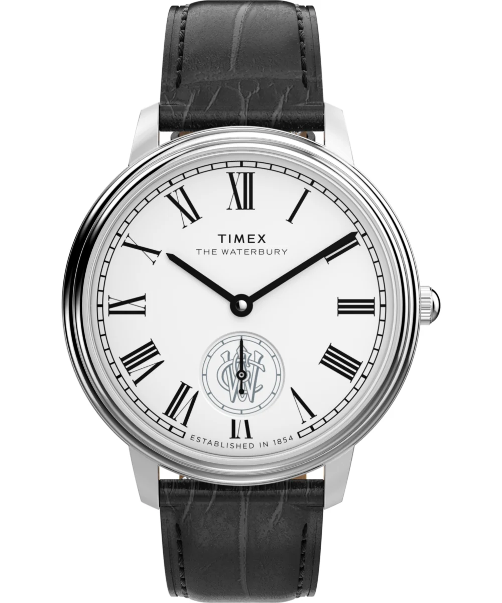 Timex Waterbury Metropolitan Sub-Second 39mm Leather Strap Watch TW2Y23100 39 mm kol saati