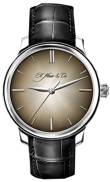H. Moser & Cie. - Moser & Cie. Armbanduhr Monard 750/- Palladium Handaufzugwer kol saati