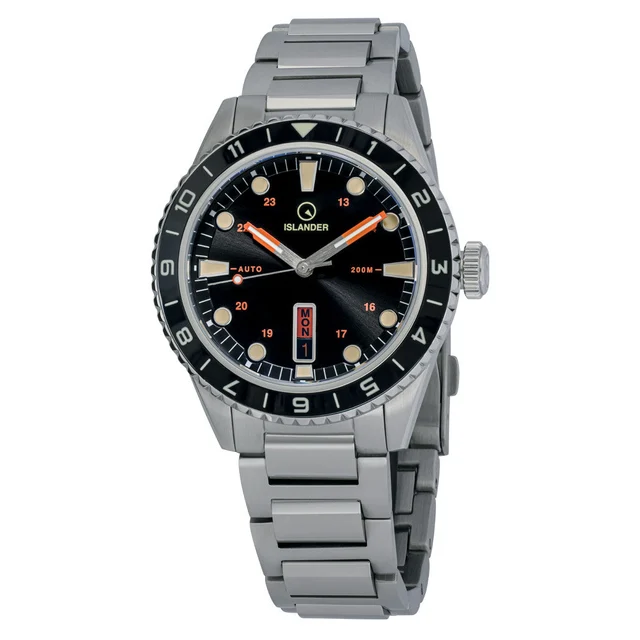 Islander Greenport 39mm Dive Watch with Black Dial #ISL-250 kol saati