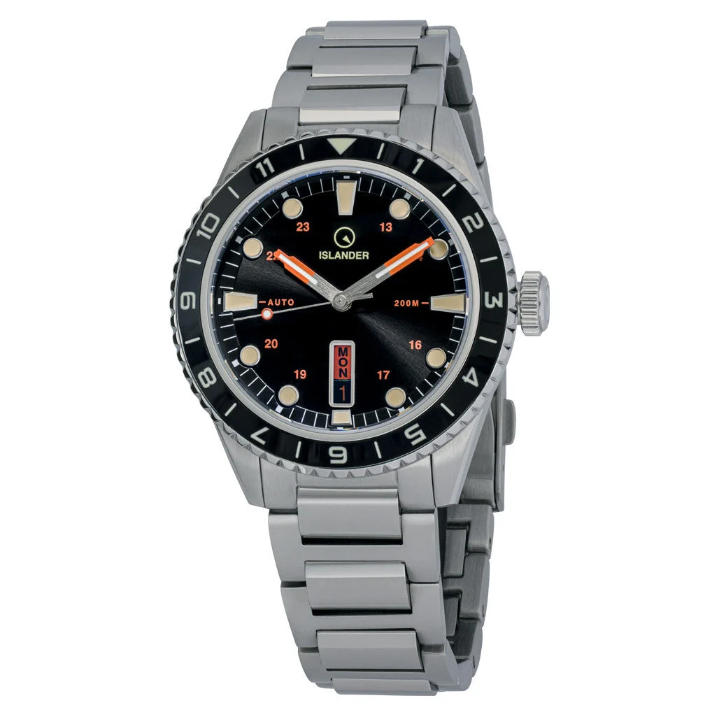 Islander Greenport 39mm Dive Watch with Black Dial #ISL-250 39 mm kol saati