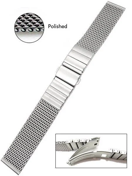 Vollmer Polished Mesh Bracelet #0600SH4 (22mm) 35 mm kol saati