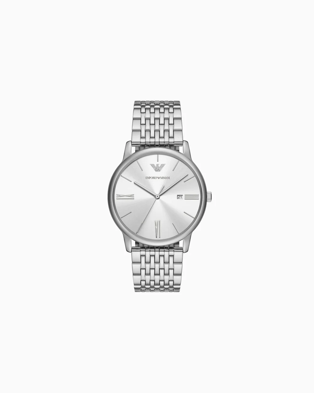Emporio Armani Three-Hand Date Stainless Steel Watch AR11599 42 mm kol saati