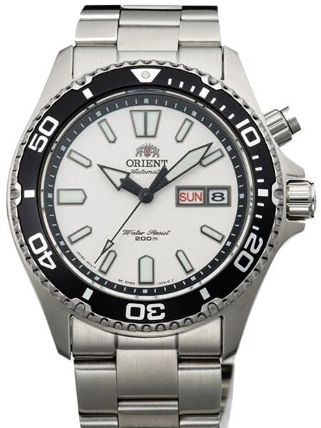 Orient SOLD OUT! White Mako USA Automatic Dive Watch with 120-click Bezel, Sapphire Crysta