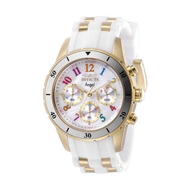 Invicta Angel Zenthia Watch - 40mm. White, Gold (49801) kol saati