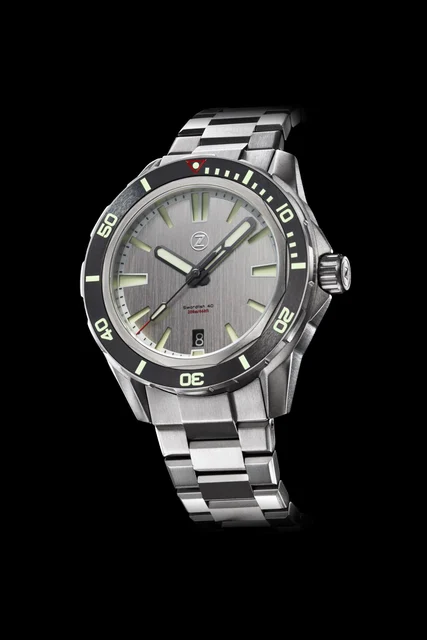 Zelos Swordfish 40mm Ti 'Satin' kol saati