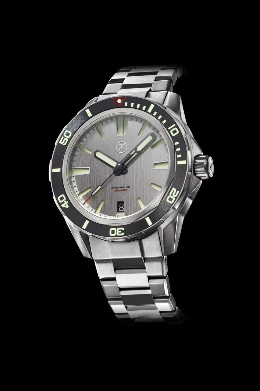 Zelos Swordfish 40mm Ti 'Satin' 40 mm kol saati