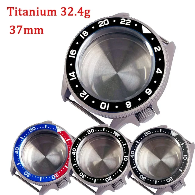 Tandorio Stainless Steel / Titanium SKX013 watch Case Stainless Steel 3.8 Crown for GMT NH