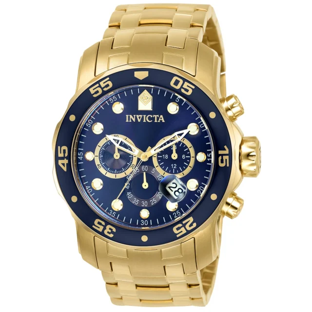 Invicta Pro Diver SCUBA Watch - 48mm, Gold (0073) kol saati