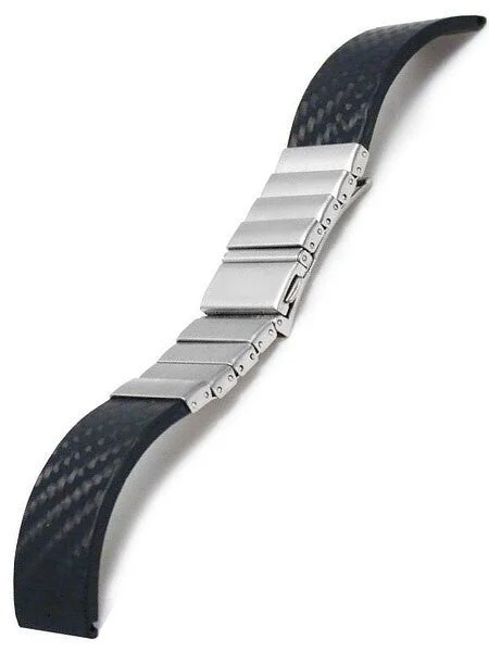 Vollmer Carbon Fiber and Stainless Steel Watch Bracelet #11000H7 (20mm) kol saati