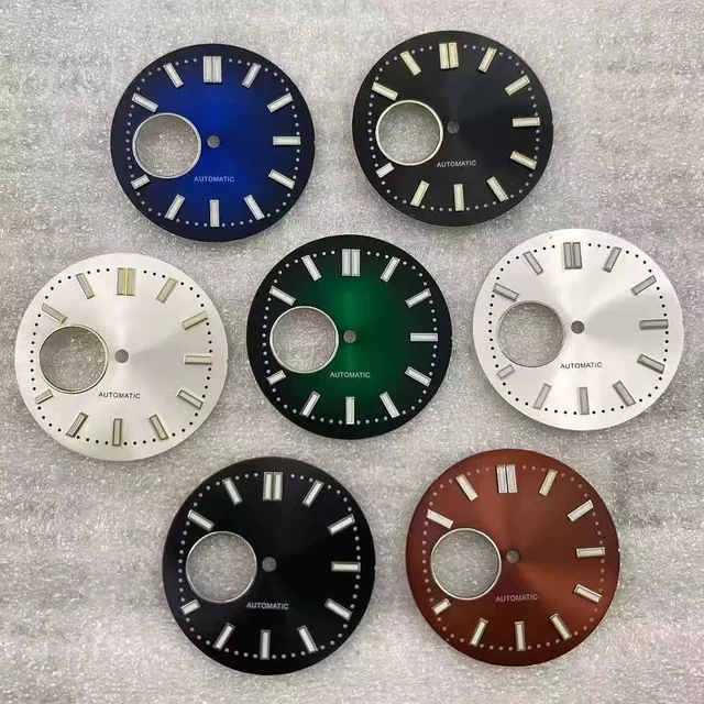 Tandorio Sunburst 30.5mm NH38 Dial Nautilus green luminous 6272383431125 kol saati