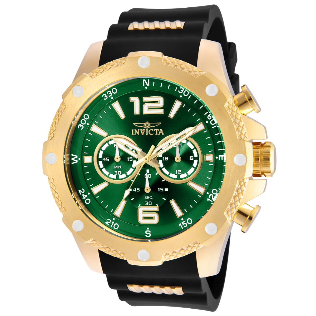Invicta I-Force Axis Watch - 50mm. Gold, Black (19661) 50 mm kol saati