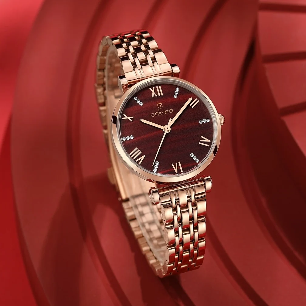 Enkatawatches Pegasus II Burgundy 32 mm kol saati