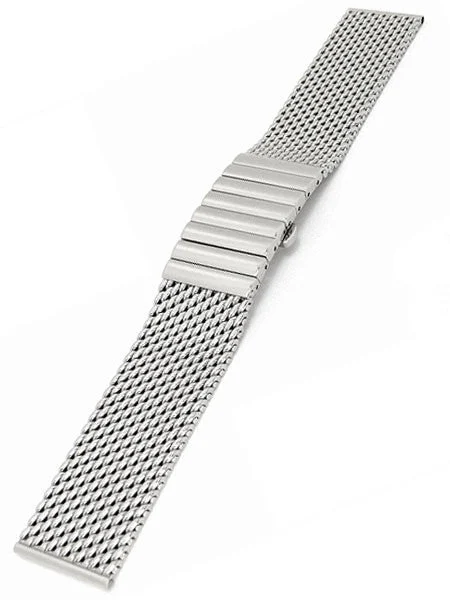 Staib Scratch and Dent - Polished Mesh Bracelet #STEEL-2792-1340PBL-P (Straight End, 22mm)