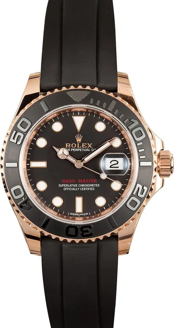 Rolex Everose Yacht-Master 116655 Oysterflex Band 116655BKSRS kol saati