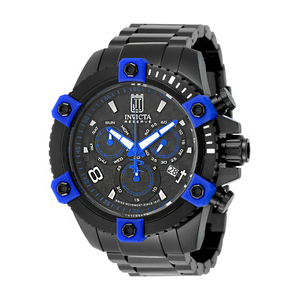Invicta Arcanis Swiss Ronda Z60 Caliber Watch - 50mm, Black (51292) 50 mm kol saati