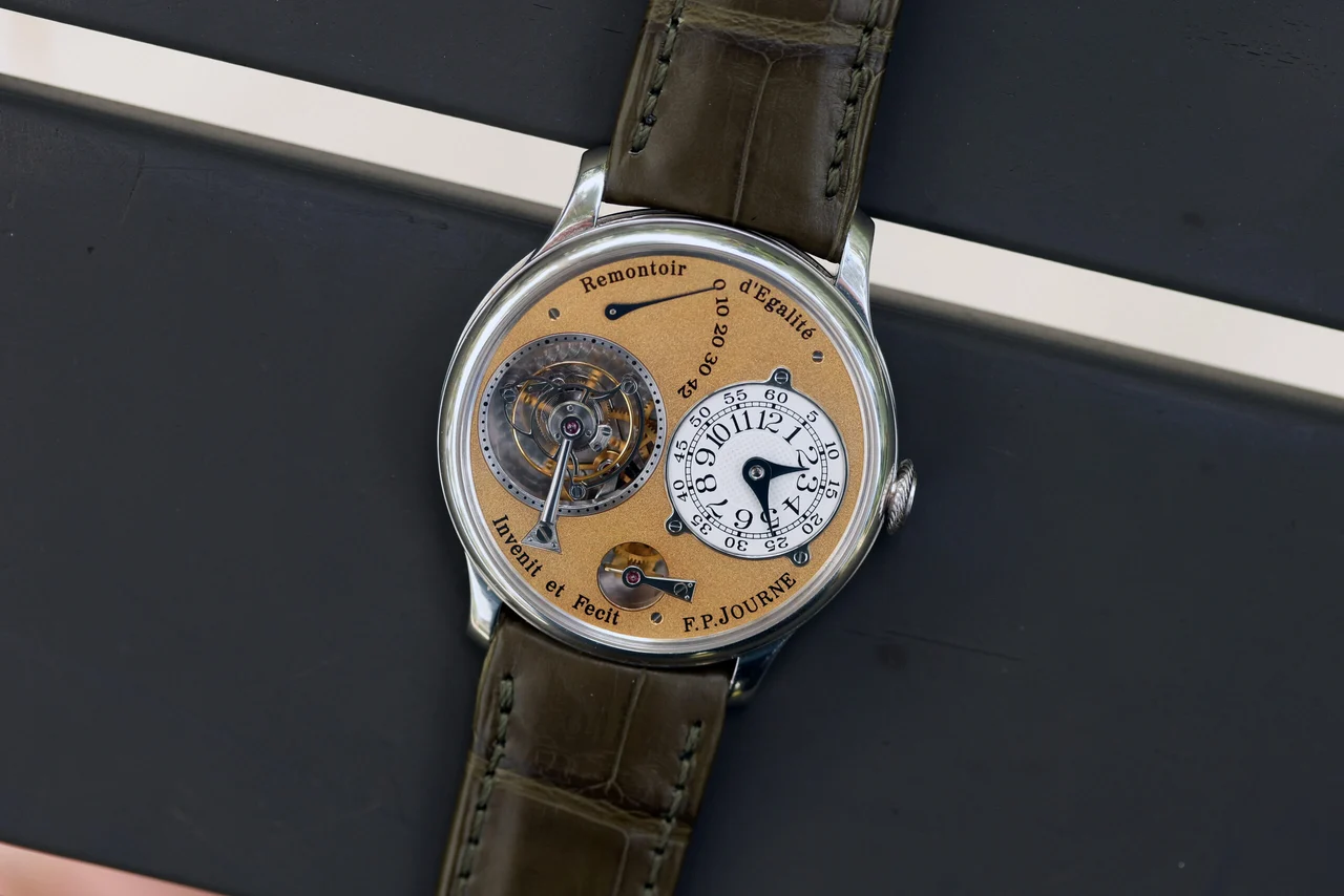 F.P. Journe Tourbillon Souverain ref. T “Platinum, Yellow Go 38 mm kol saati