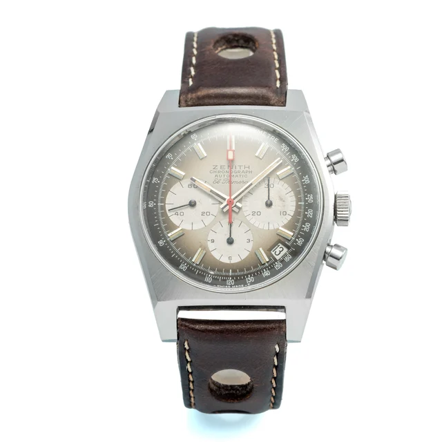 Zenith ZENITH, REF. AH385, EL PRIMERO CHRONOGRAPH, ORIGINAL BOX, STEEL kol saati
