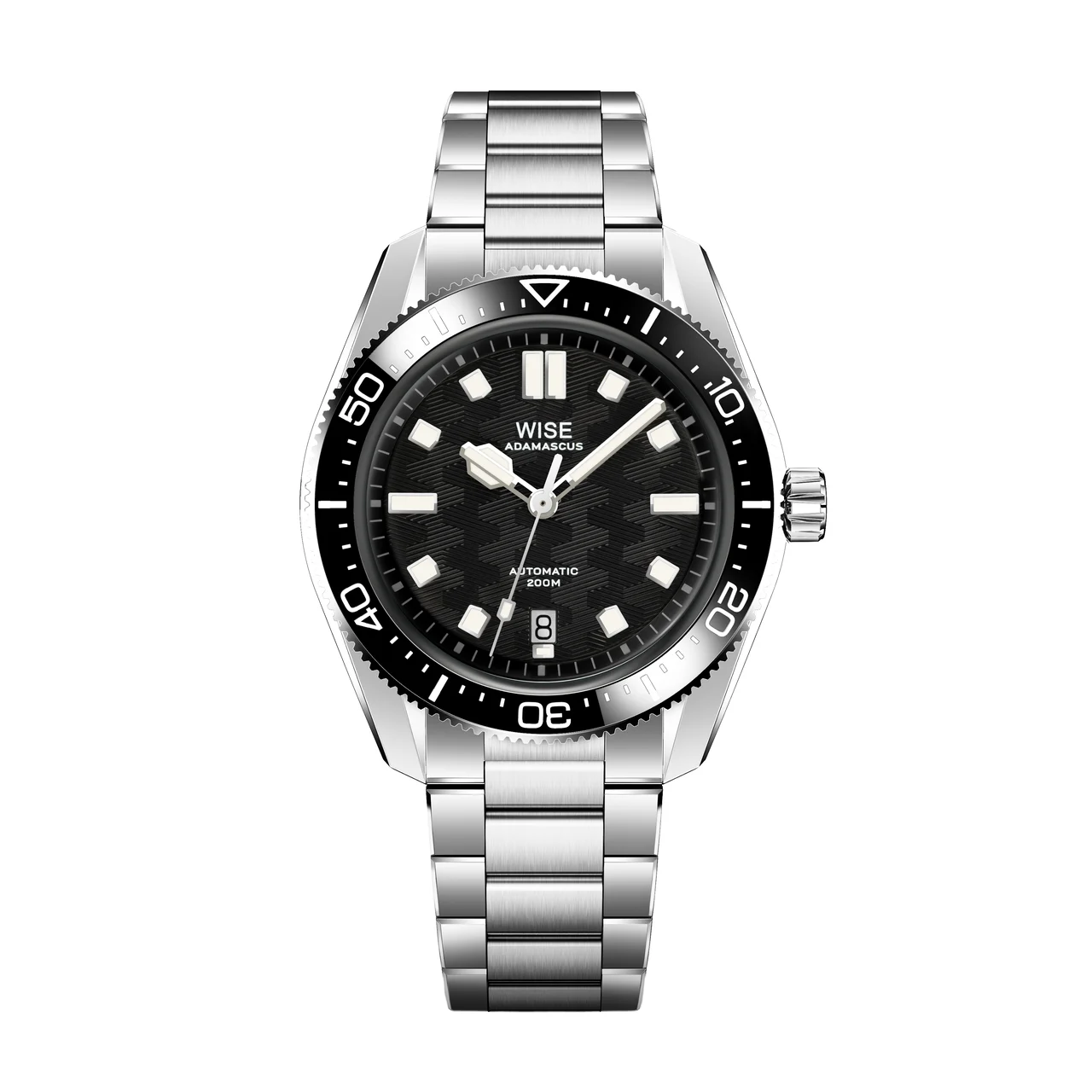 WISE ADAMASCUS AD810A-S Stainless 904L Bracelet Set 41 mm kol saati