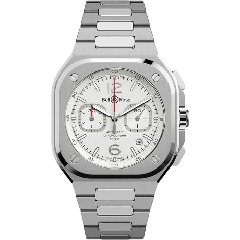 Bell & Ross Chrono White Hawk on Bracelet BR05C-SI-ST/SST kol saati