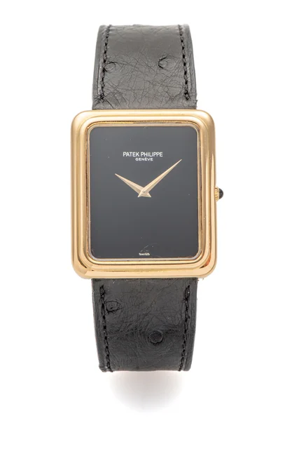 Patek Philippe PATEK PHILIPPE, REF. 3649, BLACK ONYX DIAL, YELLOW GOLD kol saati