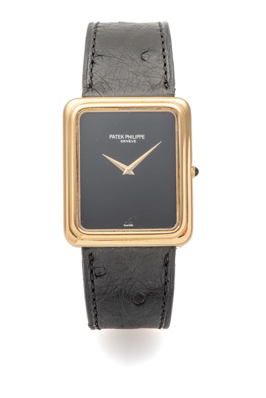 Patek Philippe PATEK PHILIPPE, REF. 3649, BLACK ONYX DIAL, YELLOW GOLD kol saati
