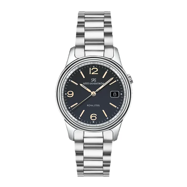 Sjöö Sandström Royal Steel Classic SS-2232-1 Black Rose Gold kol saati