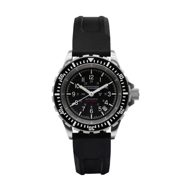 Marathon GSAR Diver's Automatic 41mm - Black on Rubber Strap WW194006SS-0030 kol saati