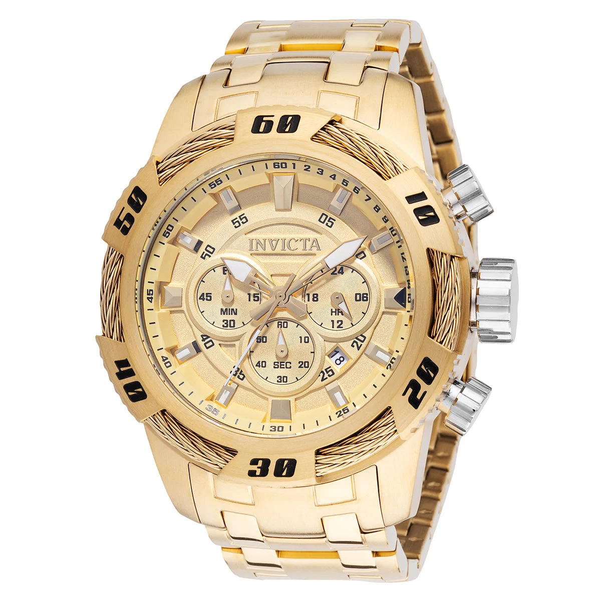 Invicta Speedway Ignition Watch - 50mm. Gold (49121) 50 mm kol saati