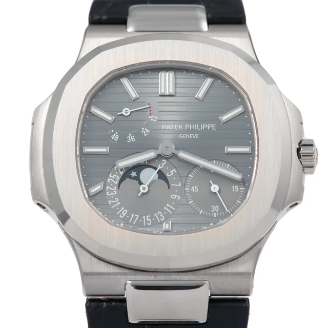 Patek Philippe PATEK PHILIPPE REF. 5712G NAUTILUS WHITE GOLD Very fine and rare, large, ca