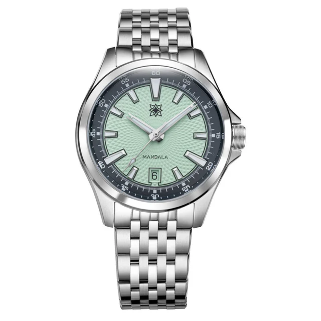 Second Hour Mandala Mk3 Watch with Mint Dial #SEC-HOU-14 kol saati