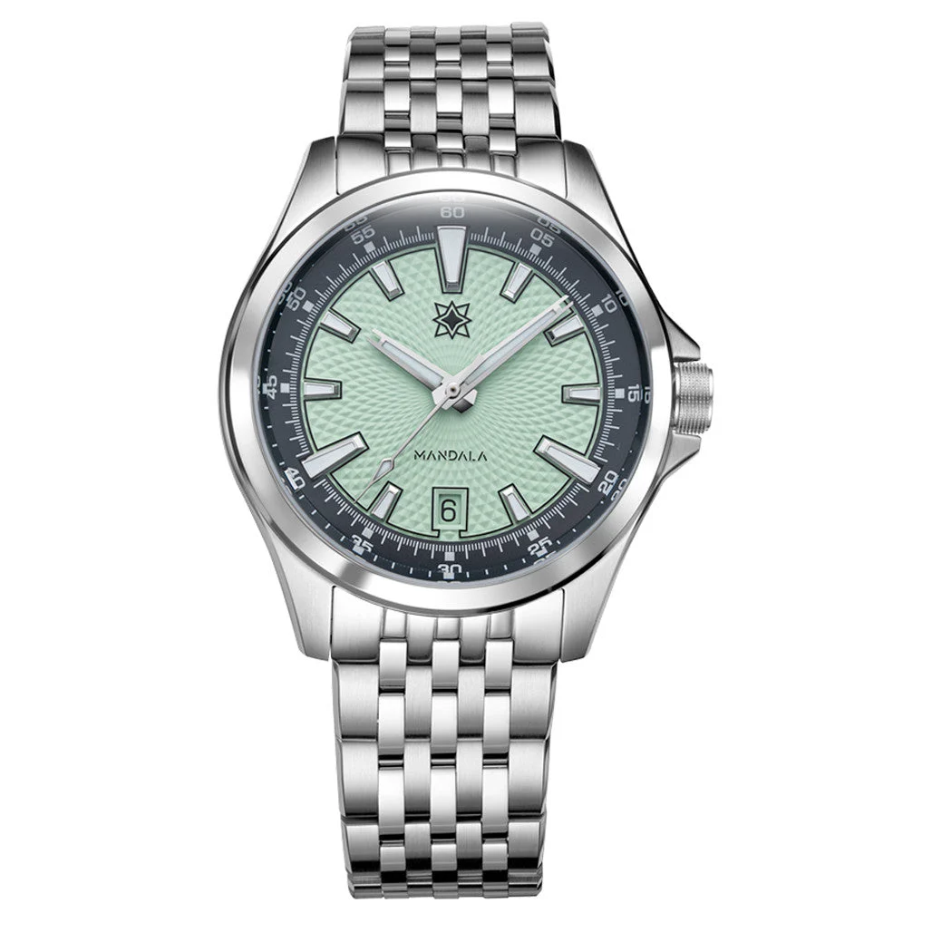 Second Hour Mandala Mk3 Watch with Mint Dial #SEC-HOU-14 kol saati