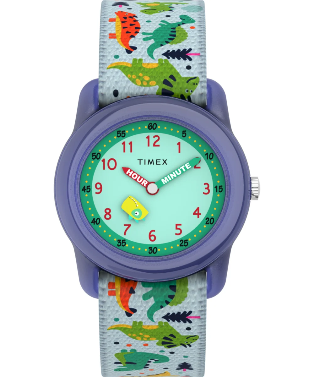 Timex TIME MACHINES® 29mm Dinosaur Elastic Fabric Kids Watch TW7C77300 29 mm kol saati