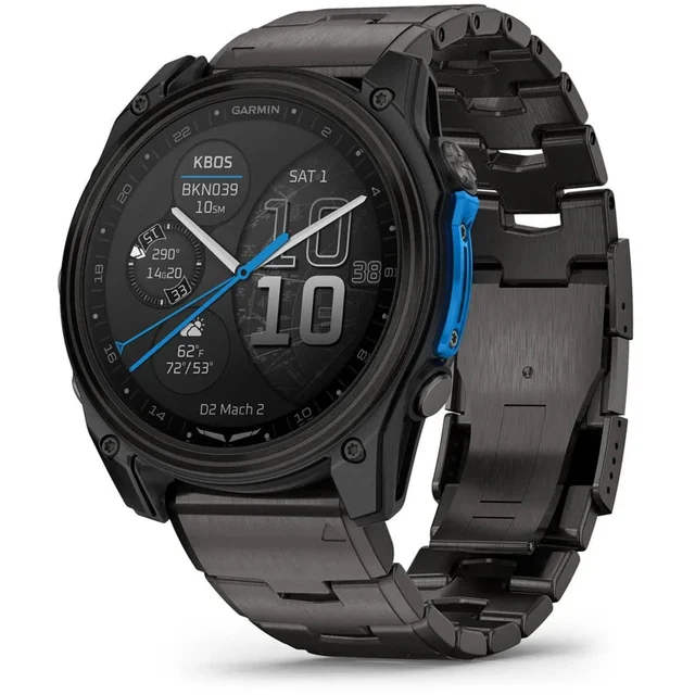 Garmin Mach 2 51mm Carbon Grey DLC Titanium 010-02905-30 kol saati