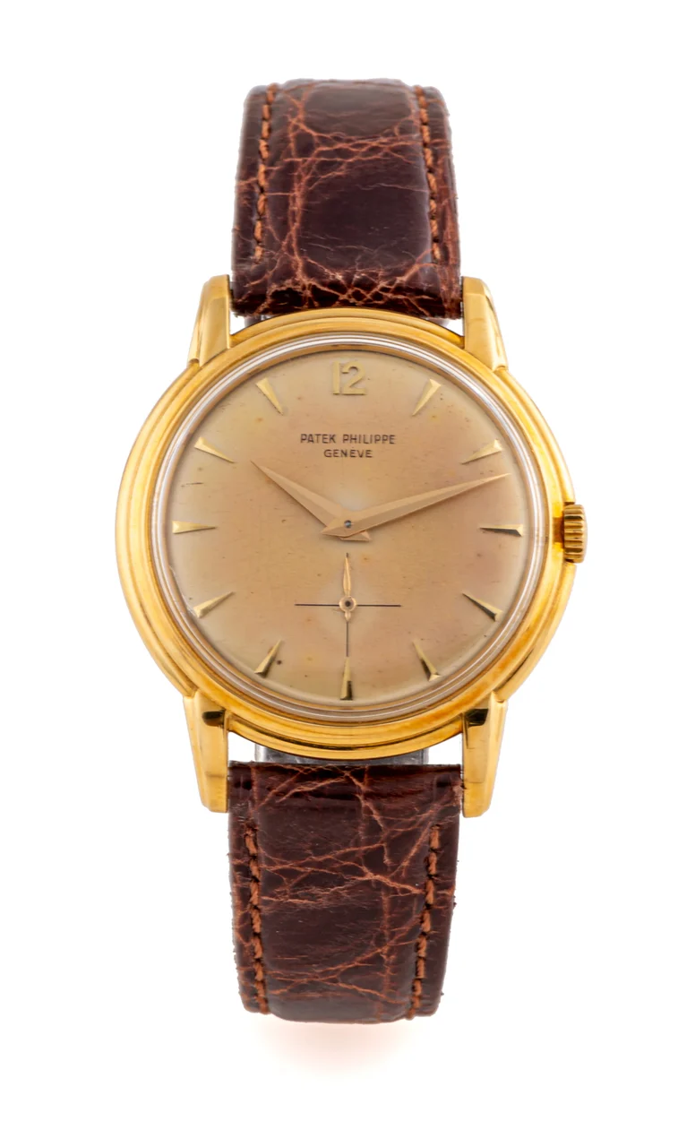 Patek Philippe PATEK PHILIPPE REF. 2525 RETAILED BY LORTSCHER BLACK DIAL YELLOW GOLD kol saati