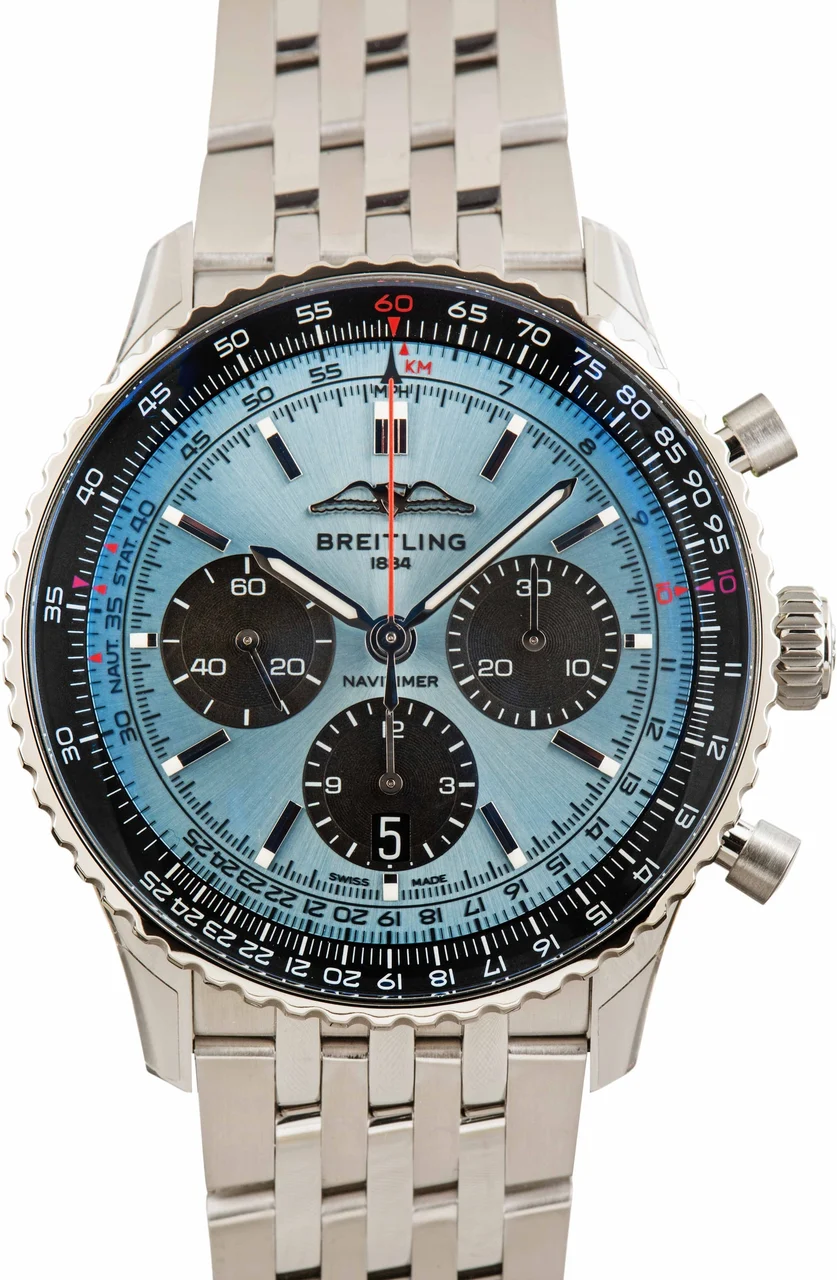 Breitling Navitimer B01 Chronograph 43 Ice Blue Dial AB0138241C1A1 43 mm kol saati