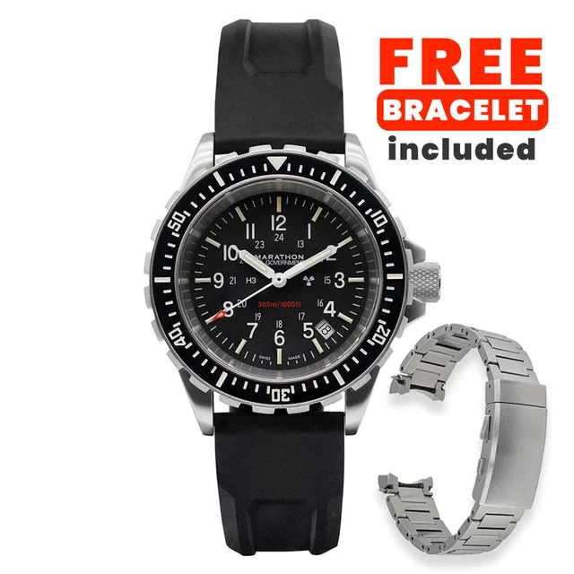Marathon Swiss Made, TSAR Quartz Military Divers Watch with Sapphire Crystal #WW194007 kol