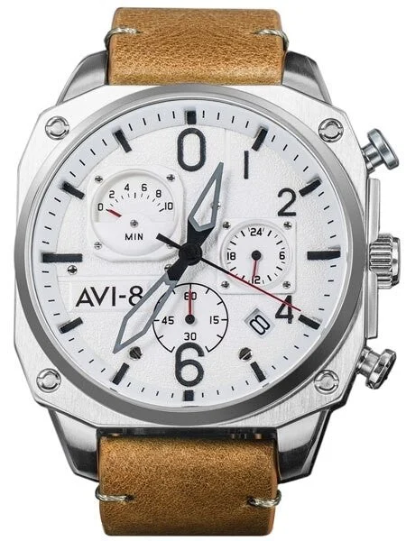 AVI-8 Hawker Hunter Retrograde Aviator Chronograph Watch #AV-4052-01 kol saati