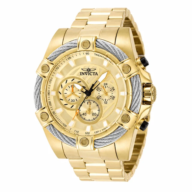Invicta Bolt Valkir Watch - 52mm, Gold (69798) kol saati