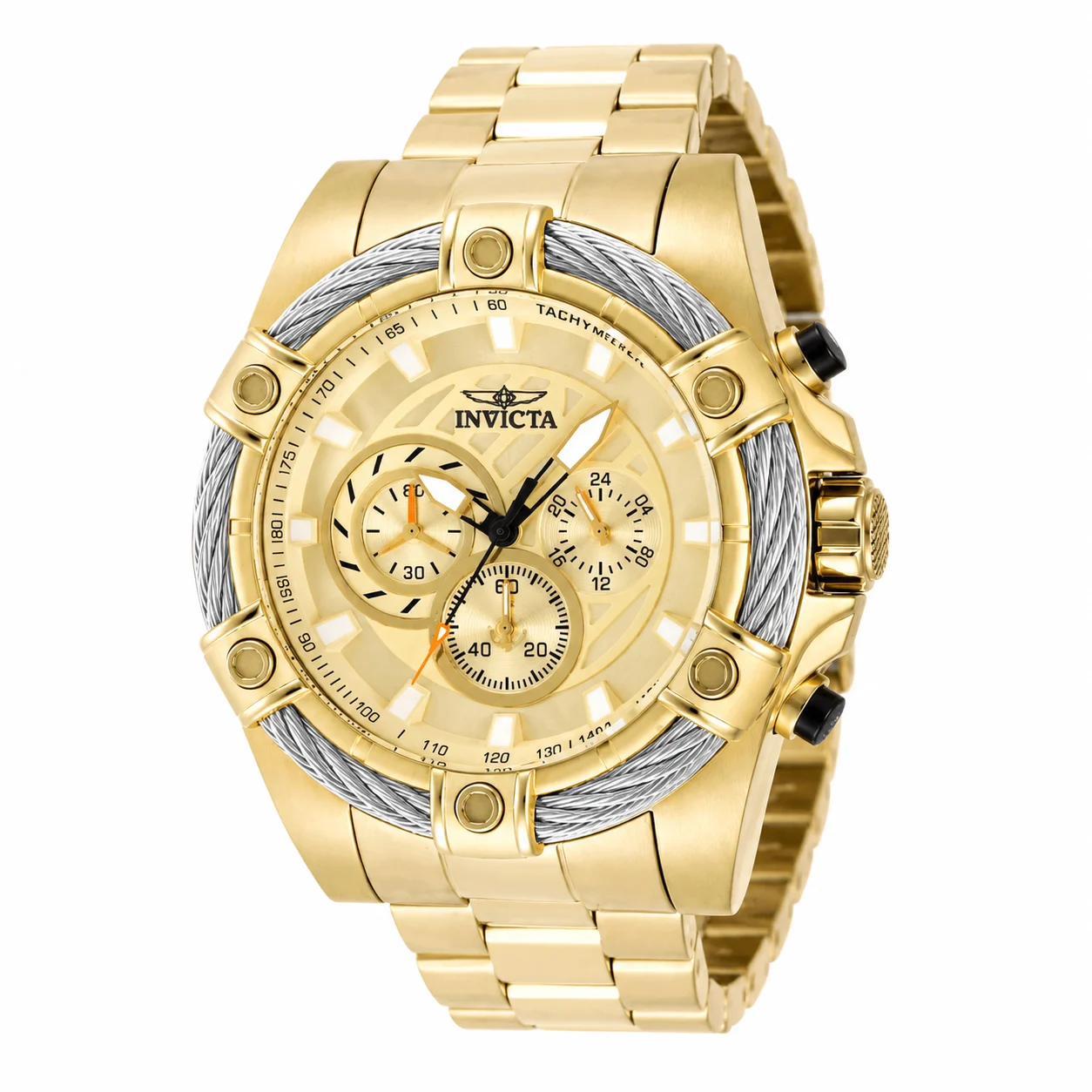 Invicta Bolt Valkir Watch - 52mm, Gold (69798) 52 mm kol saati
