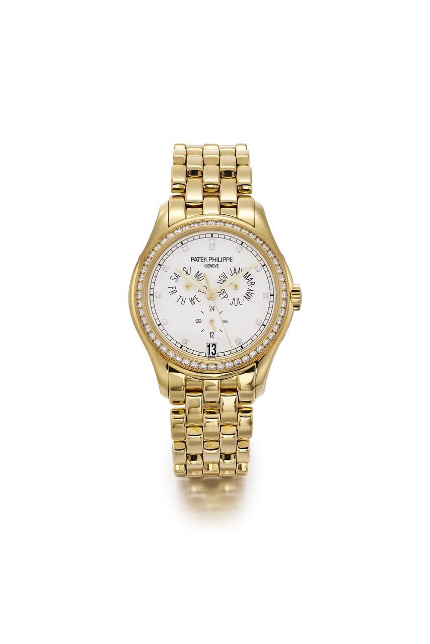 Patek Philippe PATEK PHILIPPE REF 5037/1 1ANNUAL CALENDAR IN 18K YELLOW GOLD AND DIAMOND, AM / PM INDICATION kol saati