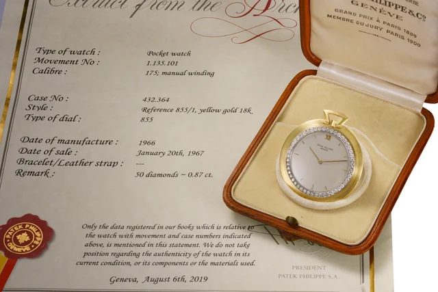 Patek Philippe PATEK PHILIPPE REF. 855/1, 18K YELLOW GOLD AND DIAMONDS kol saati