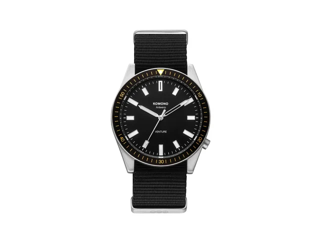 Komono Ray Venture Nato Silver Black KOM-W4416 kol saati